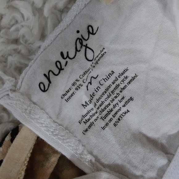 Energie Leopard Spaghetti Shirt Size M - Picture 9 of 9